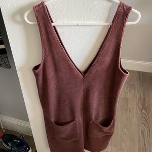 Marine Layer mauve corduroy dress